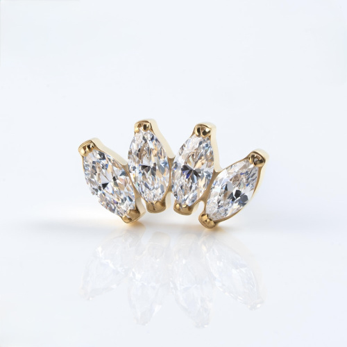 Накрутка-кластер 4K New Marquise Gold 1.2 мм фото 2
